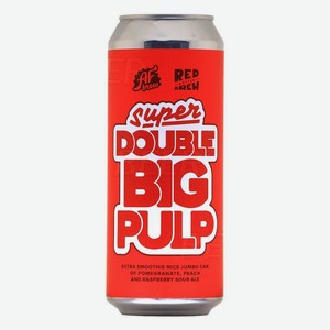 АФ БРЮ смузи саур Super Double Big Pulp Гранат-Персик-Малина 6% 0,5л ж/б