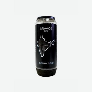 Bravos Tea Орандж Пеко, чай черный, 100 г