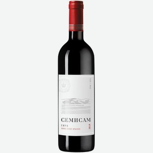 Вино  Семисам  Сира, 2019, 2019, 750 мл, Красное, Сухое