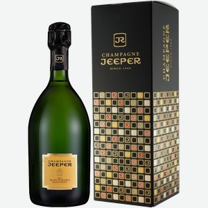 Игристое вино и шампанское Champagne Jeeper Blanc de Blancs Grand Reserve Brut Champagne AOC (gift box) 12% 0.75 л.
