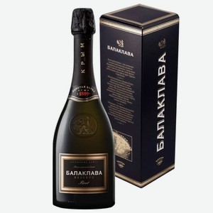 Вино игристое белое брют «Балаклава» RESERVE в подарочной упаковке 0.75 л