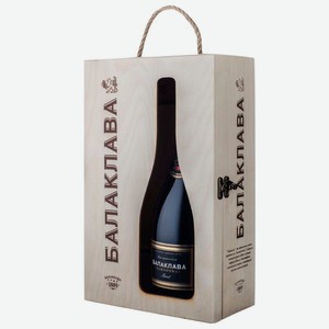 Вино игристое «Балаклава» + подарочная коробка, набор 0.75 л