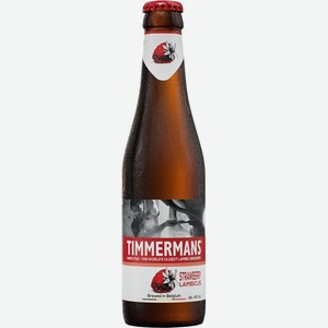 Пиво  Тиммерманс  Клубничный Ламбик, 330 мл, Красное, Фильтрованное