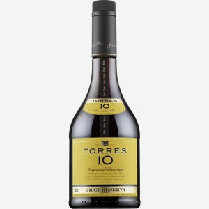 Бренди Torres 10 Gran Reserva 38% 0.5 л.