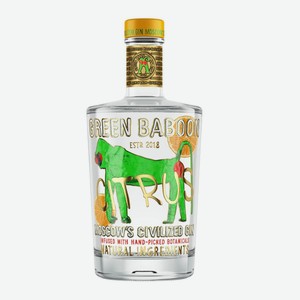 Джин  ГРИН БАБУН ЦИТРУС (GREEN BABOON CITRUS  0,5л 40%