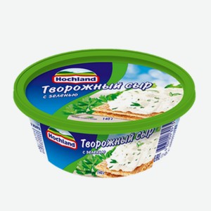 БЗМЖ Сыр творожный Хохланд с зеленью 140г ванна