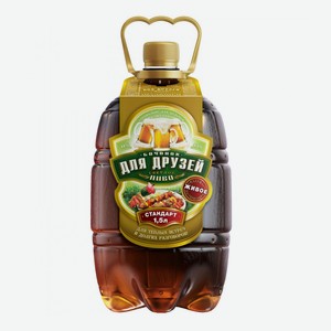 Пиво  БОЧОНОК ДЛЯ ДРУЗЕЙ Живое  светлое 4,5% 1,5 л. ПЭТ