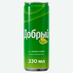 Напиток газированный «Добрый» Лимон-Лайм, 330 мл