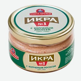 Икра мойвы «Санта Бремор» с копченым лососем, 180 г
