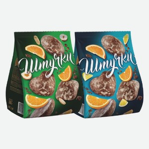 Пряники Штучки шоколад, фундук/ апельсин, цукаты 250 г