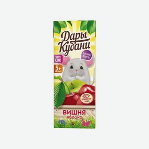 Сок ДАРЫ КУБАНИ Яблоко вишня 200 мл