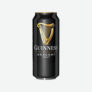 Пиво ГИННЕСС Draught 4,2% 440мл ж/б