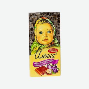 Шоколад АЛЕНКА с фундуком и изюмом 90/100г