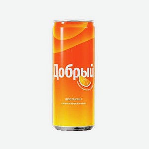 Вода газ. ДОБРЫЙ Апельсин+вит С 330мл ж/б