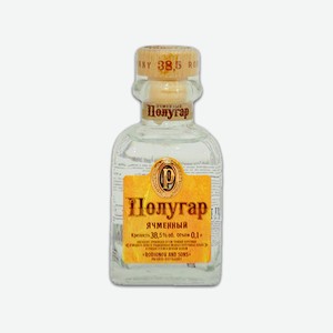 Напиток алкогольный ПОЛУГАР Ячменный 38,5% 100мл