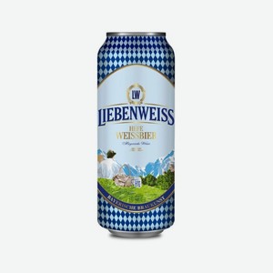Пиво ЛИБЕНВАЙС ХЕФЕ Вайсбир 5,1% 500мл ж/б
