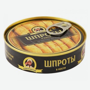 Шпроты КАПИТАН ВКУСОВ ГОСТ люкс 160г ж/б