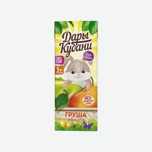 Сок ДАРЫ КУБАНИ Яблоко груша 200 мл
