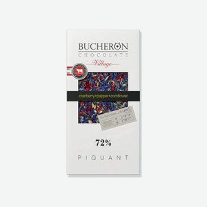 Шоколад BUCHERON Village Горький вишня/клюква/роз перец/василек 100г карт