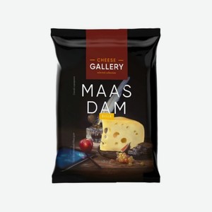 Сыр CHEESE GALLERY Маасдам 45% 180г кусок