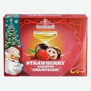 Конфеты Grondard Марципан с кус клубники и шампанским 98г