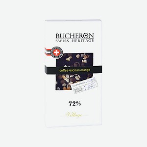 Шоколад BUCHERON горький с зерн кофе и апельс в картоне 100гр