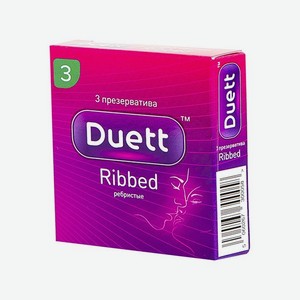 Презервативы DUETT №3 Ribbed