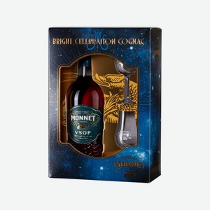 Коньяк МОННЕ VSOP 40% 700мл п/у + 2 бокала