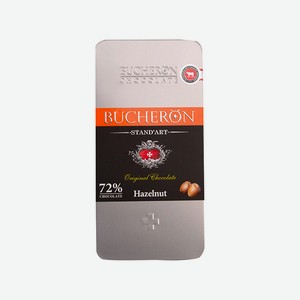 Шоколад BUCHERON Горький шоколад с фундуком 72% ж/б 100г