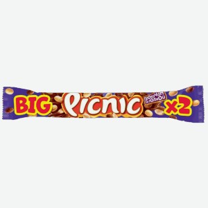Шоколадный батончик Picnic Big с арахисом и изюмом