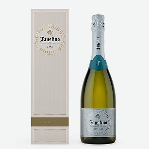 Вино игристое Faustino Cava, белое сухое, в п/у, 0,75 л, Испания