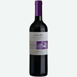 Вино Cono Sur Bicicleta Merlot, красное сухое 0,75 л