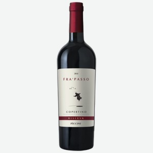 Вино Piccini Fra passo Copertino Reserva, красное полусухое, 0,75 л, Италия