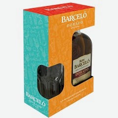 Ром Barcelo Dorado, в п/у + 2 стакана, 0,7 л , Доминикана