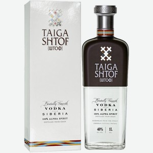 Водка  Тайга Штоф , в подарочной коробке, 1000 мл