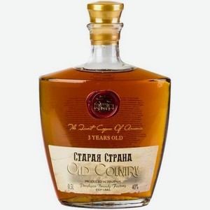 Коньяк  Старая страна  Трехлетний, 500 мл