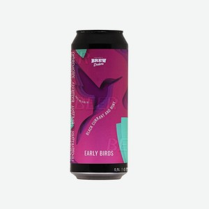 БРЮ ДИЛЕРС гозе Early Birds Черная смородина-Мята 5% 0,5л ж/б