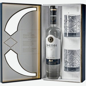 Водка Onegin (gift box with 2 glasses) 40% 0.7 л.