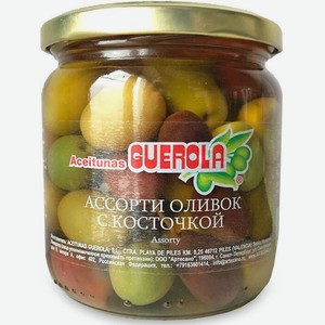 Бакалея  Гуэрола  Ассорти Оливок с Косточкой,
