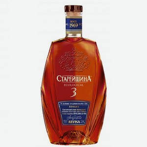 Коньяк Старейшина трехлетний российский 40% 0,5л