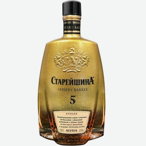 Коньяк Старейшина Sherry Barrel российский пятилетний 40% 0,5л