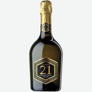 Вино  21  Просекко Миллезимато, 750 мл, Игристое-белое, Сухое