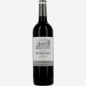 Вино Шато Пейруше, Бордо Руж, 2016, 2016, 750 мл, Красное, Сухое