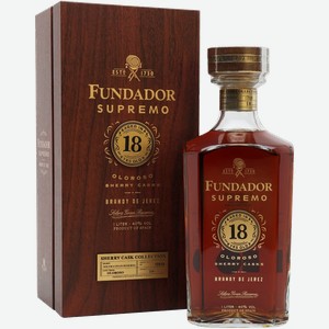 Бренди Fundador Supremo 18 Oloroso Sherry Casks (gift box) 40% 1 л.
