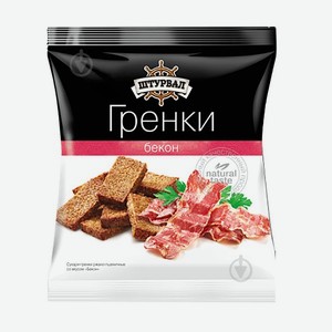 Гренки со вкусом бекона 100г Штурвал