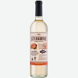 Вино белое Steakwine Torrontes полусухое 12,5, 0,75л.