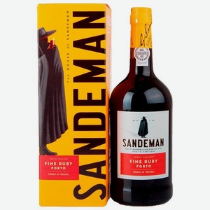 Портвейн Sandeman, Porto Ruby, Douro DOP, gift box, 0.75 л