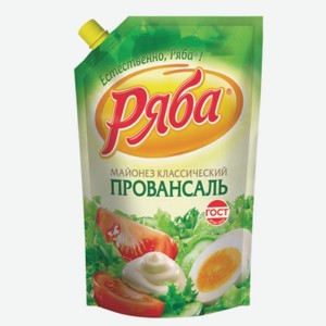 Майонез «РЯБА» Провансаль классический, 50,5%, 630 г