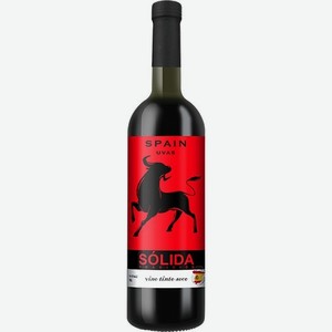 Вино столовое сухое красное solida tradicion (солида традисион) 0,75л 11%