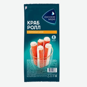 Крабовые палочки Краб-ролл имитация с сыром охл .180 г